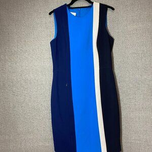 Akris Punto colorblock sleeveless dress.